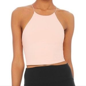 ALO Yoga Crop Tank Top in Ballerina Pink